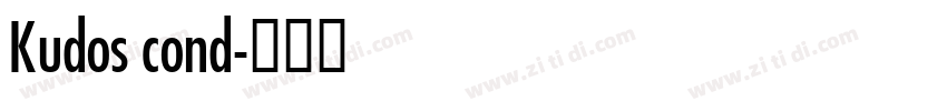 Kudos cond字体转换